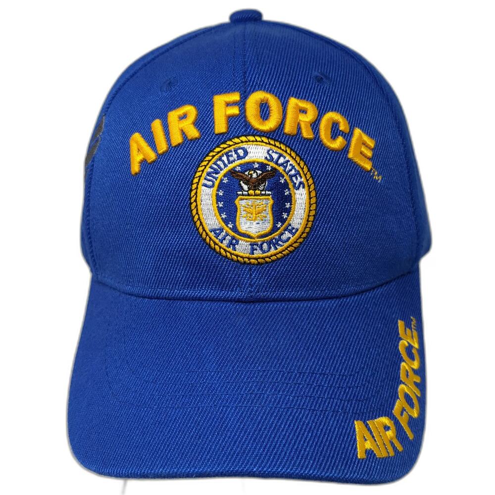 JWM Baseball Cap Blue One Size US Air Force Seal Wings Embroidered Strapback Hat